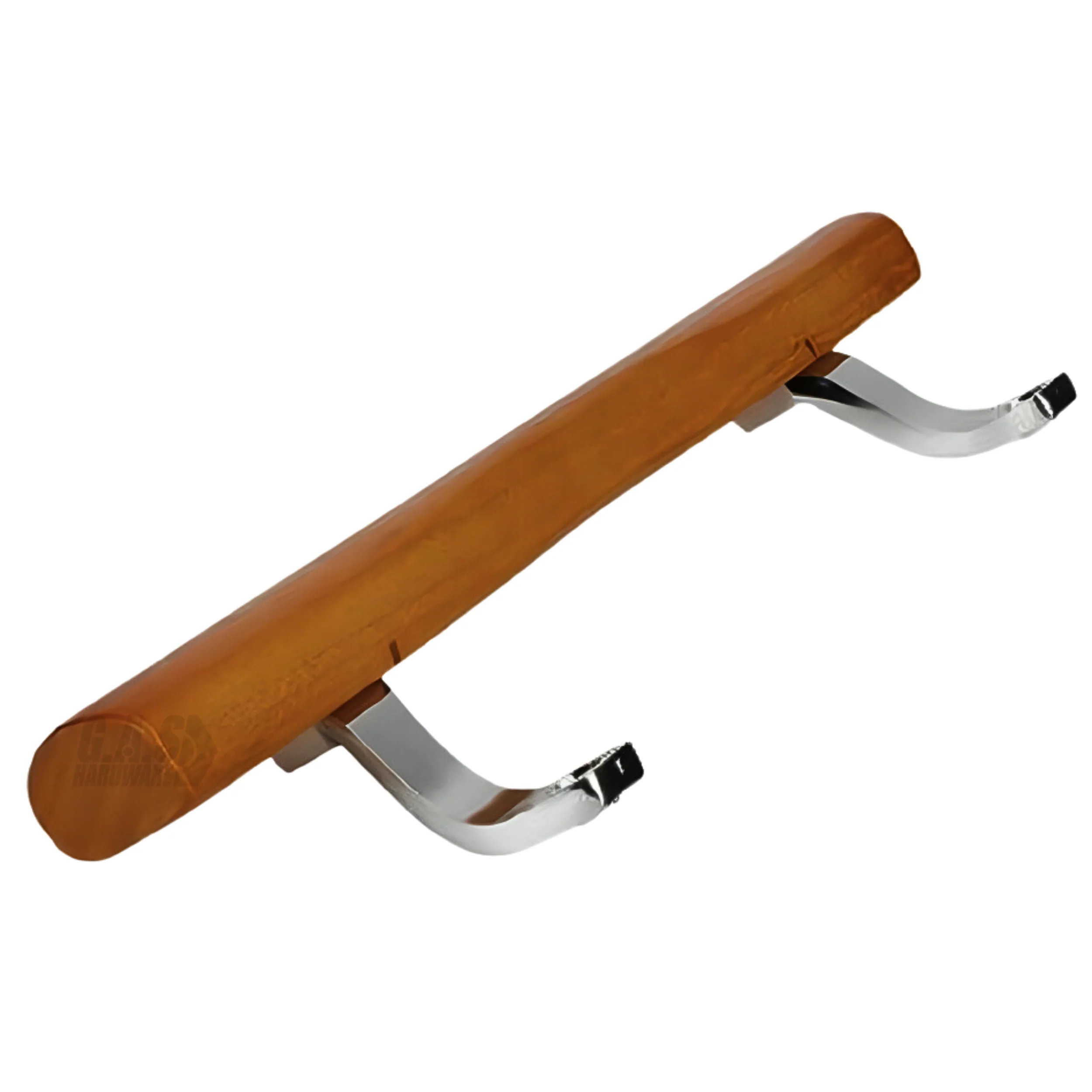 (DH-109-C) Handle Set For Doors, 6-5/8" Hole Spacing - Chrome With Wood Handle - Image 4