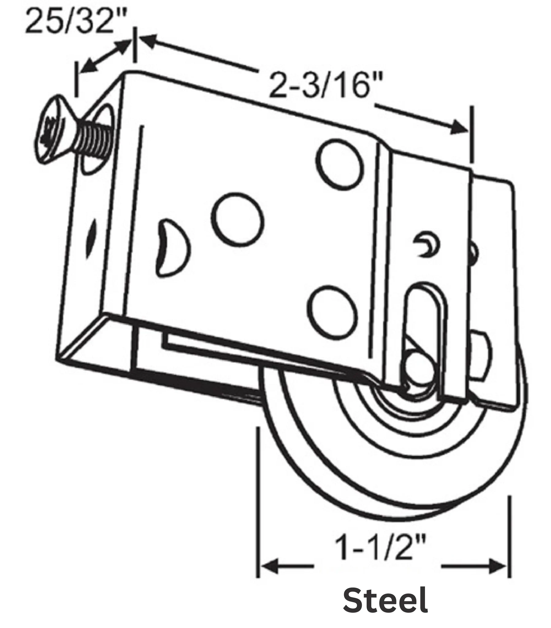 (DR-127-SP) Lumidor Roller for Sliding Glass Doors (precision bearing wheel) - Image 3