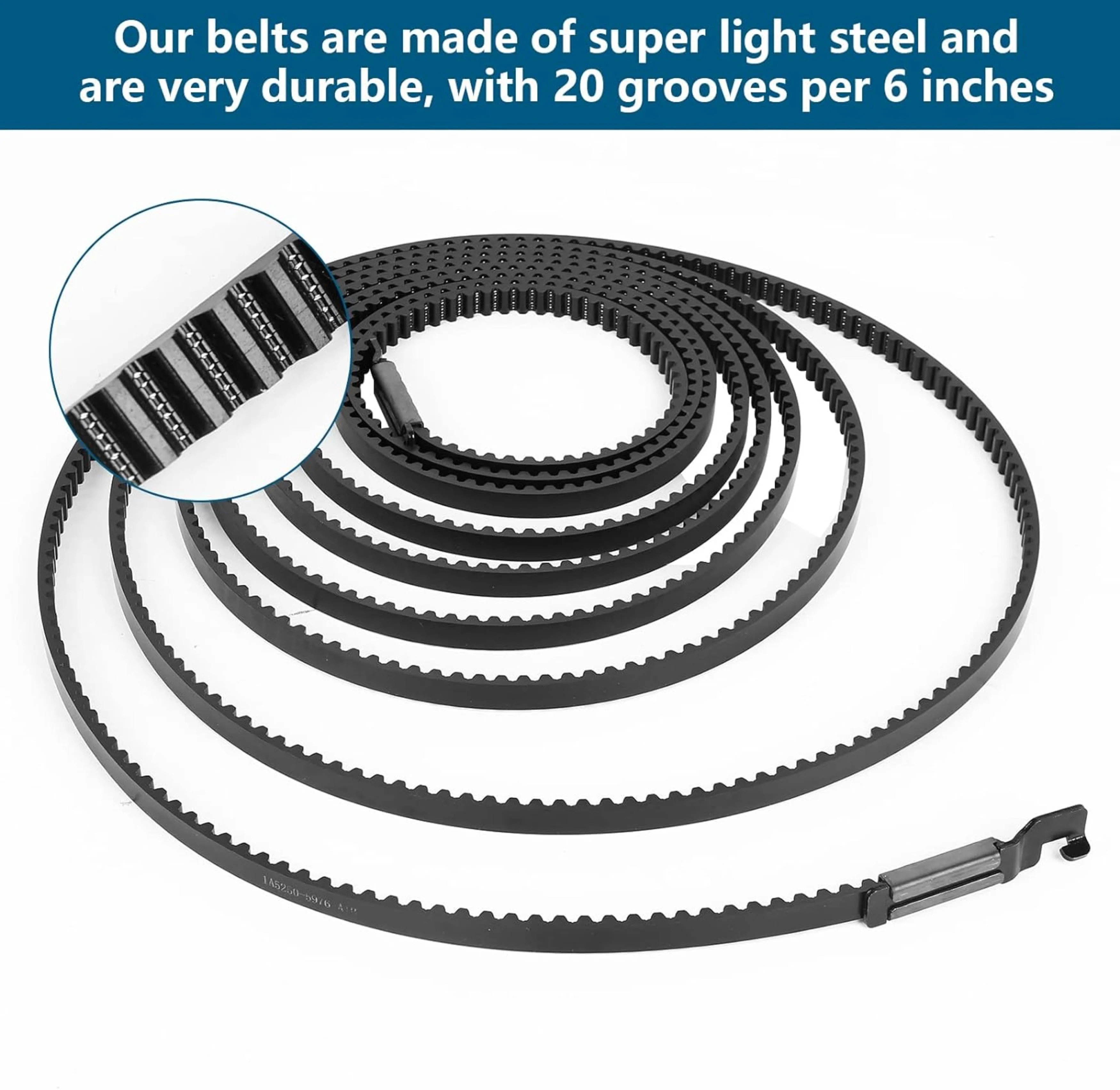 Garage Door 41A5250 Belt, 237" Drive Belt for 7ft Height Garage Door, Compatible w/ Chamberlain Liftmaster Sentex Whisperdoor - Image 10