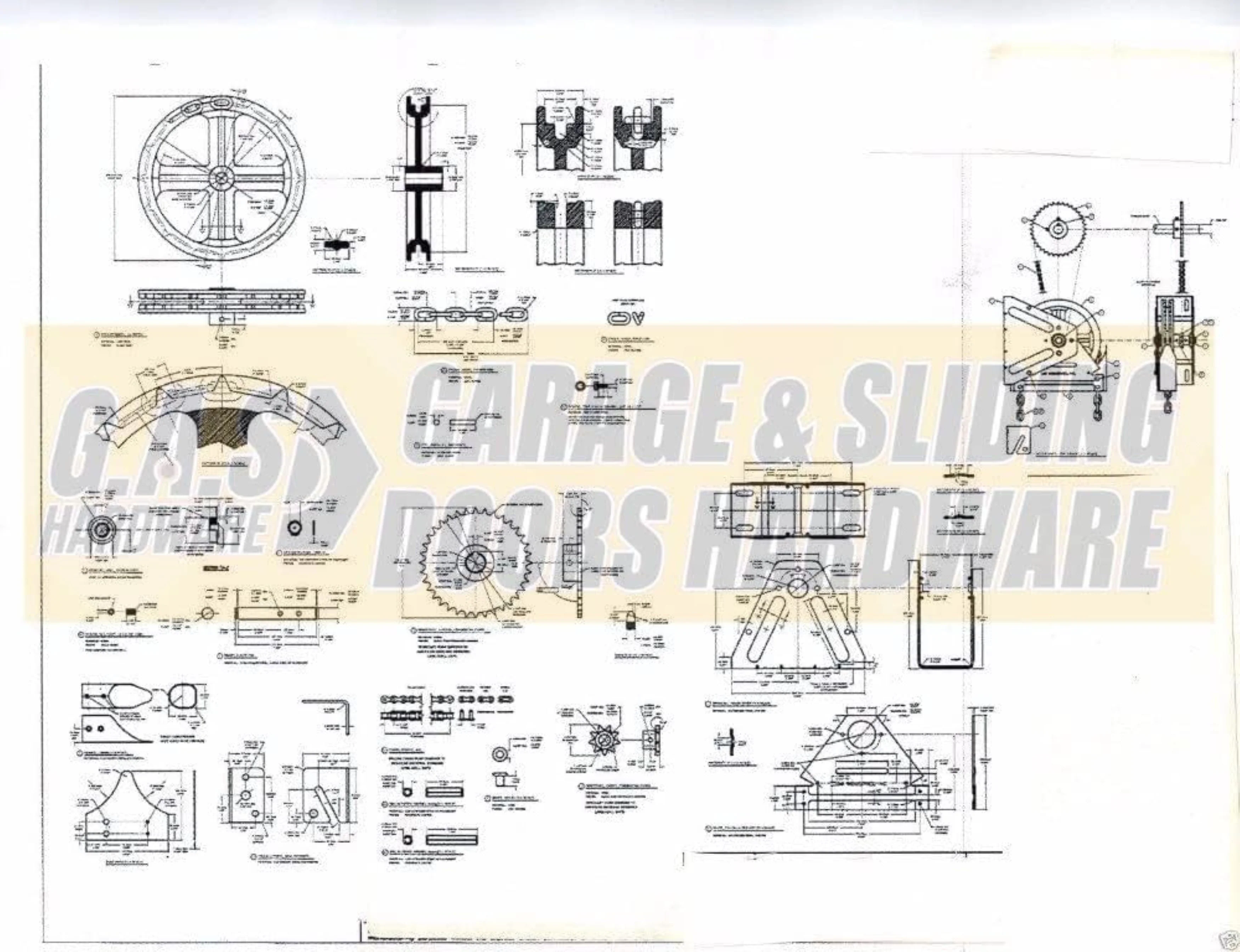 Chain Hoist Kit Model 2000R 4:1 Reduction Wall Mount (1 Inch Shaft) - Image 4