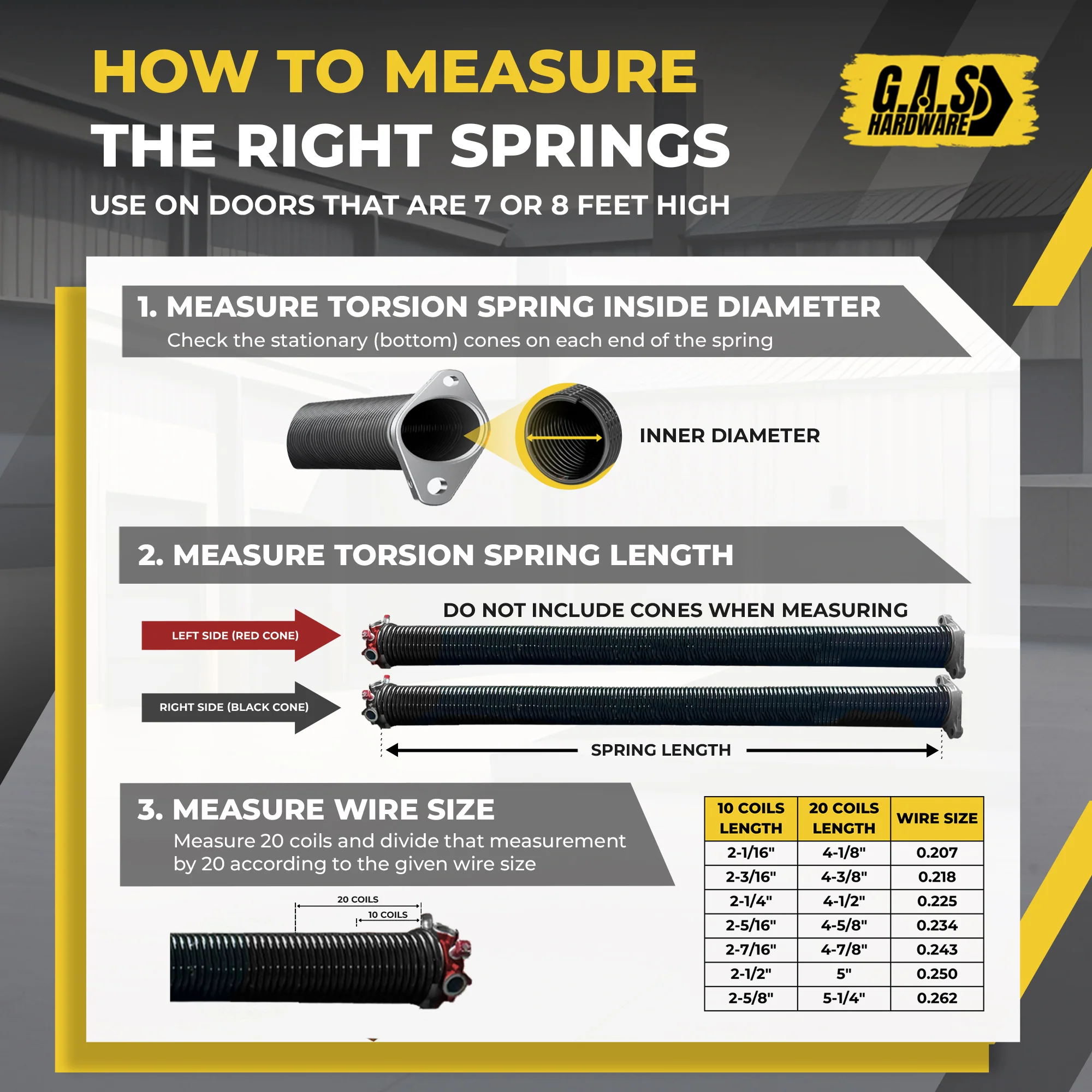 207x1.75x30 Garage Door Torsion Spring - Image 8