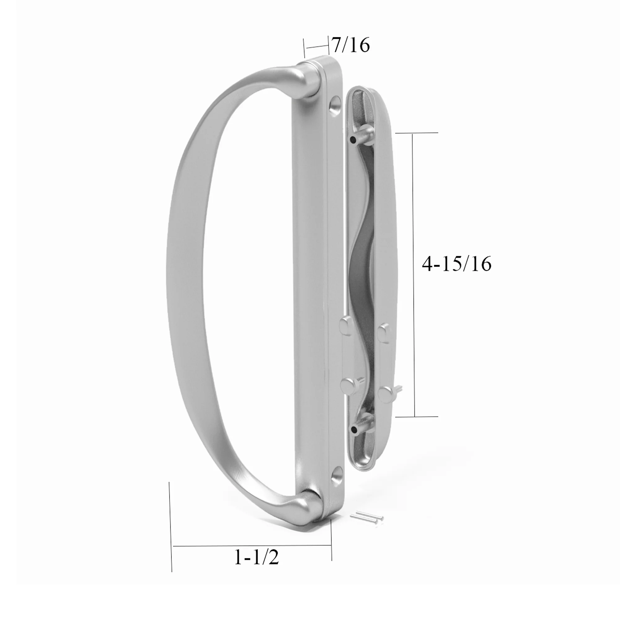 Involute Sliding Patio Door Handle Set, 4-15/16" Hole Spacing (DH-473) - Image 22