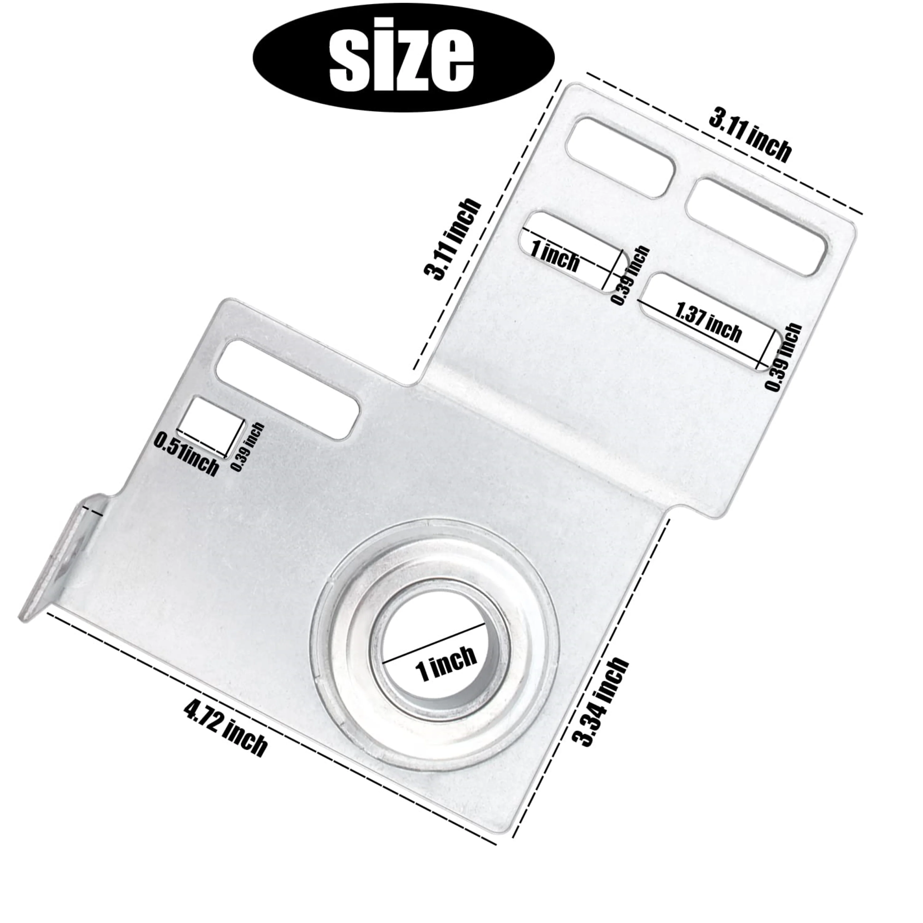 Garage Door Light Duty End Bearing Flange, Side Bracket (GDEB) - Image 6