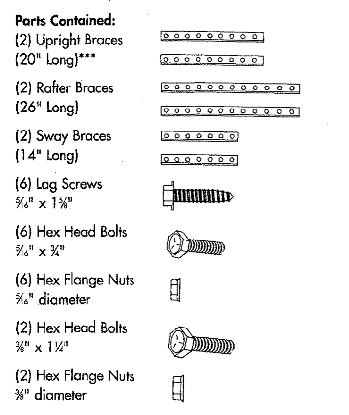 Overhead Garage Door Track Angle Hanging Kit - Image 3