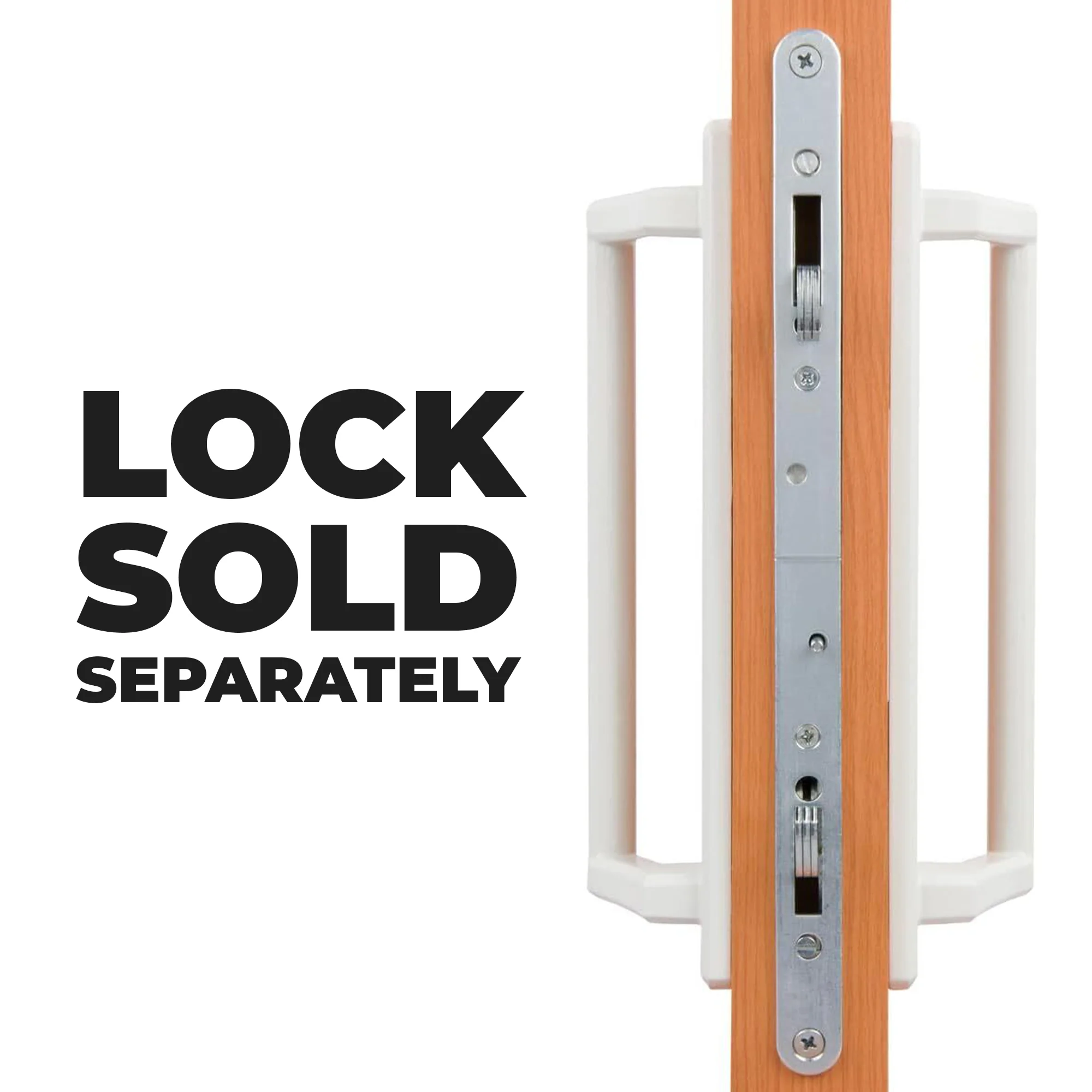 PGT 10" White Sliding Door Handle Set w/ 3-7/8" Hole Spacing (DH-530-W) - Image 20