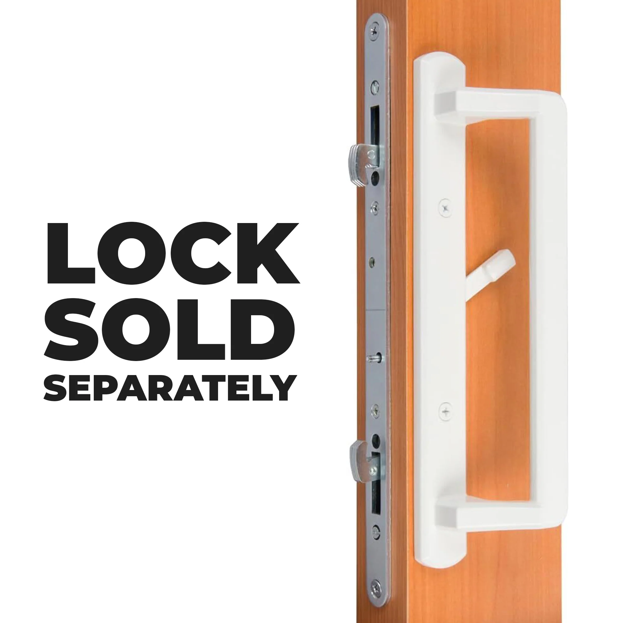 PGT 10" White Sliding Door Handle Set w/ 3-7/8" Hole Spacing (DH-530-W) - Image 21