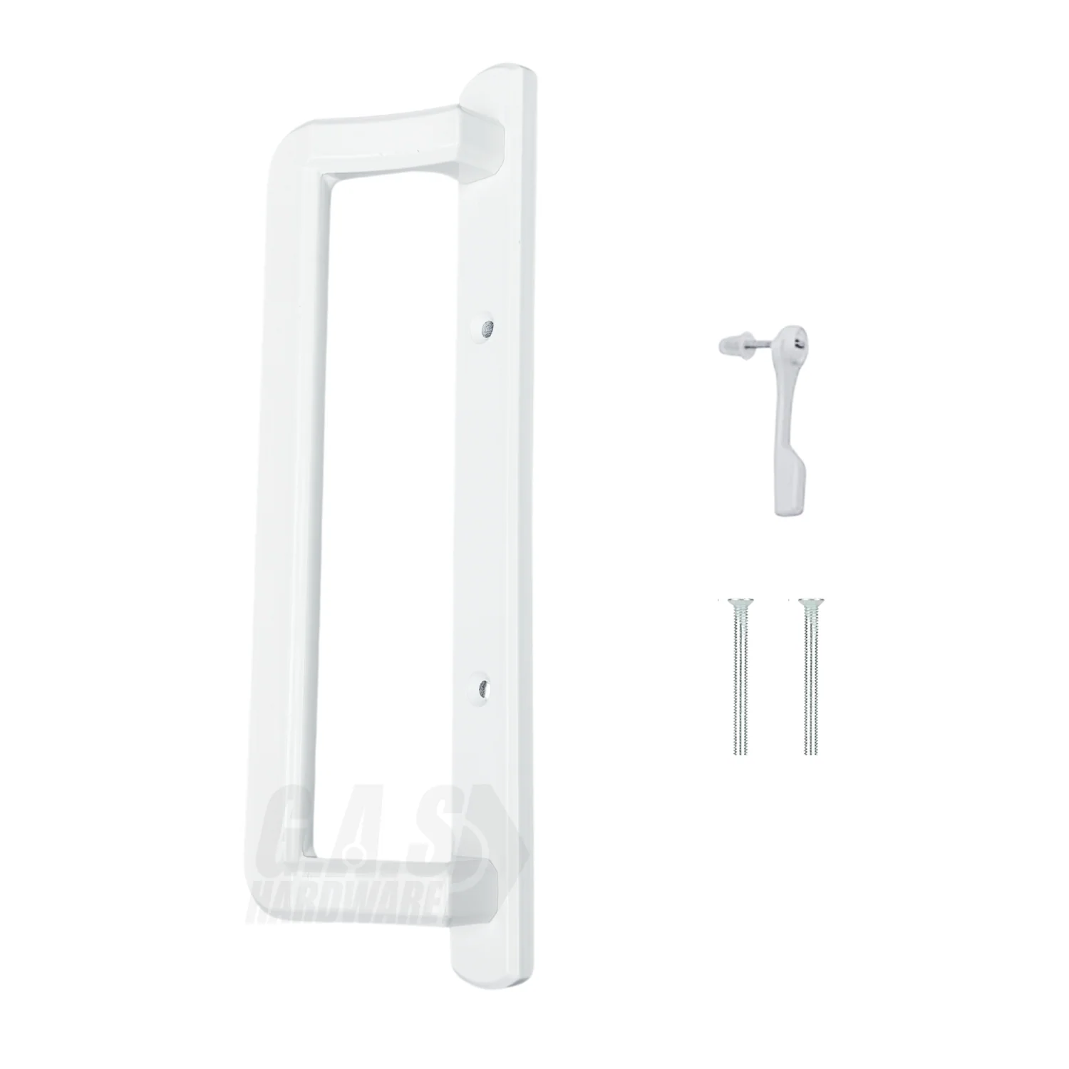 PGT 10" White Sliding Door Handle Set w/ 3-7/8" Hole Spacing (DH-530-W) - Image 8