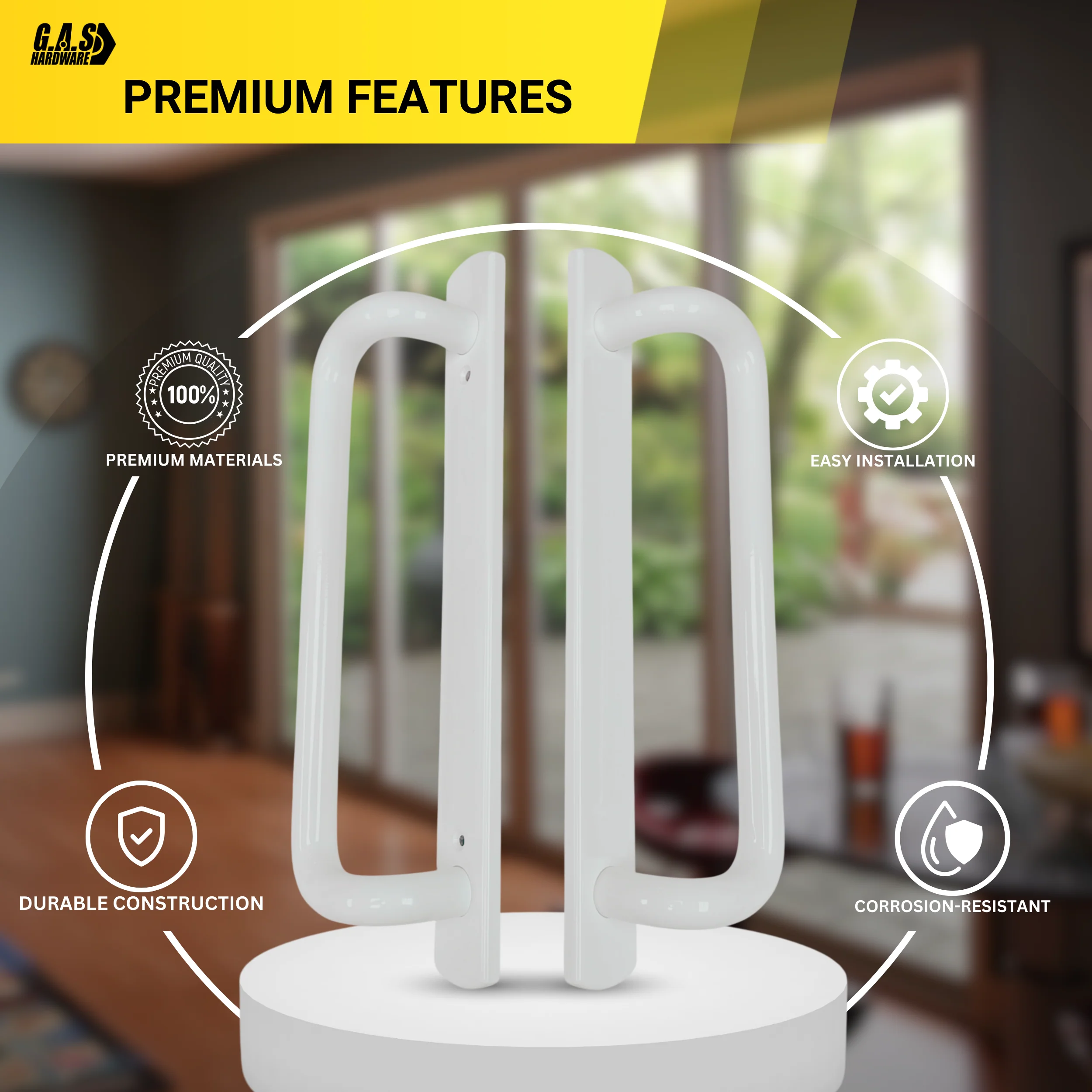 (DH-489-Almond) PGT 5400 Series Keyed Handle Set, 7-15/16" Hole Space - Almond - Image 5
